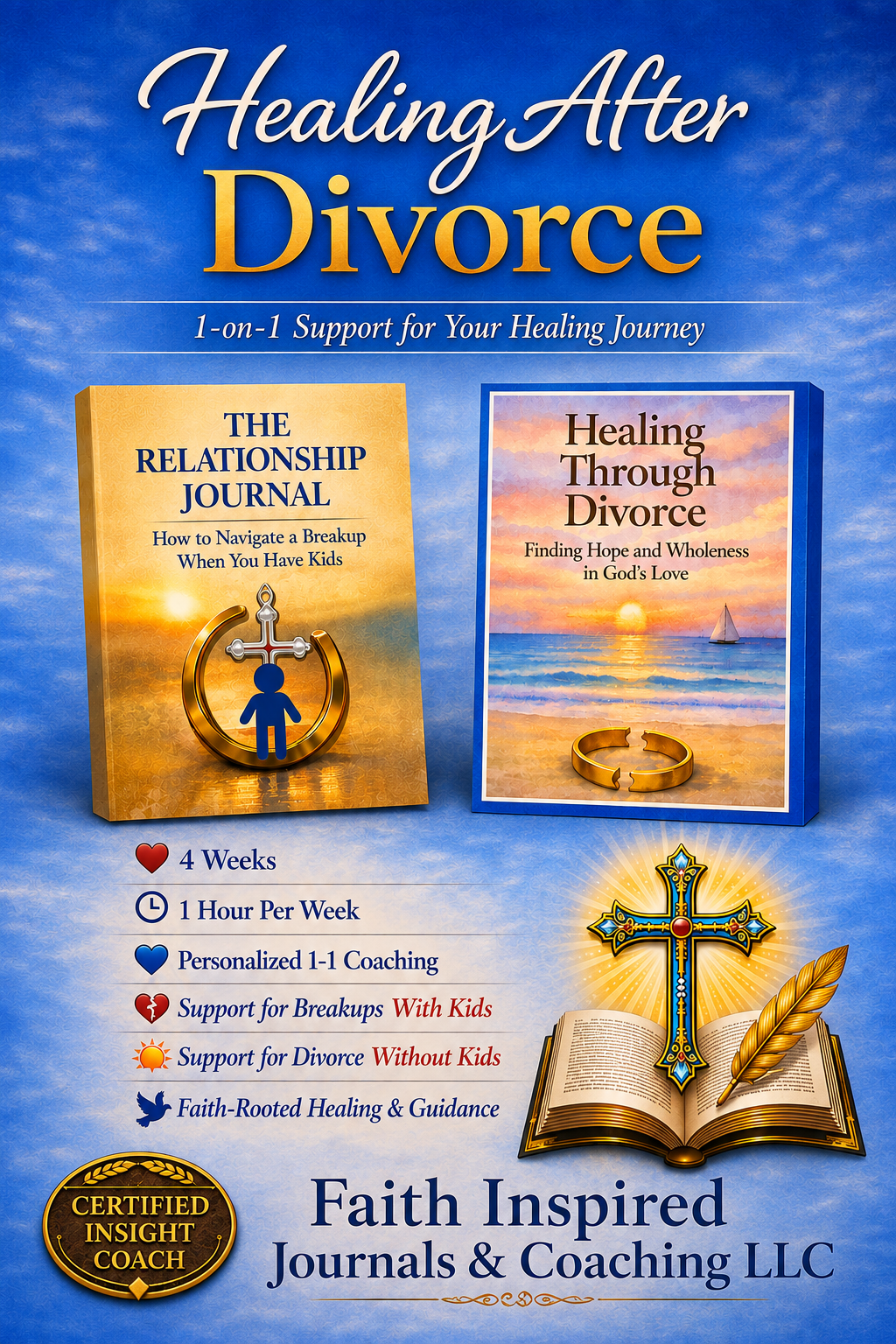 Healing After Divorce & Breakups: 4‑Week 1‑1 Coaching (With or Without Kids)