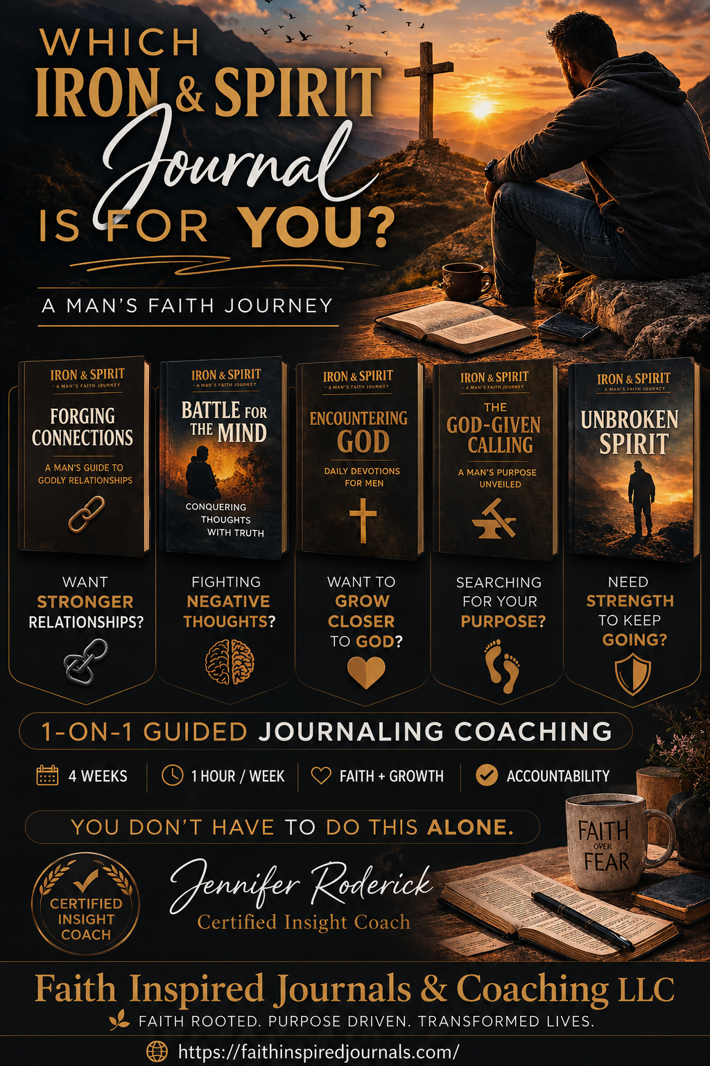Men’s Strength & Faith Journals: 4‑Week 1‑1 Coaching